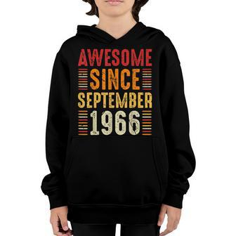 56Th Birthday Gift 56 Year Old Boy Awesome Since September V3 Youth Hoodie - Thegiftio UK
