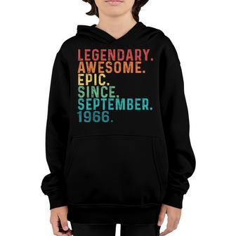 56Th Birthday Gift 56 Year Old Boy Awesome Since September V4 Youth Hoodie - Thegiftio UK