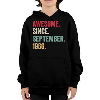 56Th Birthday Gift 56 Year Old Boy Awesome Since September V5 Youth Hoodie - Thegiftio UK