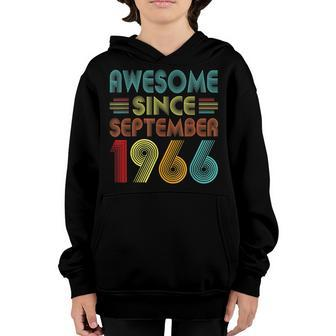 56Th Birthday Gift 56 Year Old Boy Awesome Since September V9 Youth Hoodie - Thegiftio UK