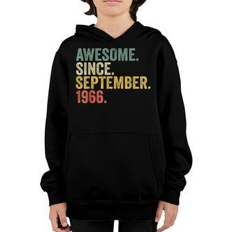 56Th Birthday Gift 56 Year Old Boy Awesome Since September Youth Hoodie - Thegiftio UK