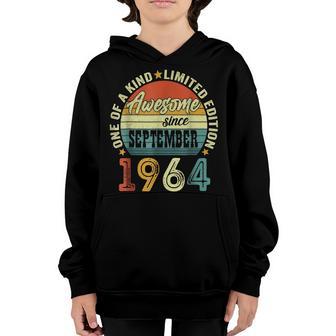 58Th Birthday Gift 58 Year Old Boy Awesome Since September V15 Youth Hoodie - Thegiftio UK