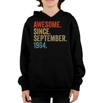 58Th Birthday Gift 58 Year Old Boy Awesome Since September V16 Youth Hoodie - Thegiftio UK