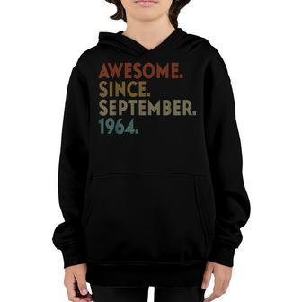 58Th Birthday Gift 58 Year Old Boy Awesome Since September V5 Youth Hoodie - Thegiftio UK
