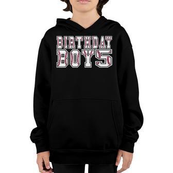 5Th Birthday Baseball Big Number Five 5 Year Old Boy Girl V12 Youth Hoodie - Thegiftio UK