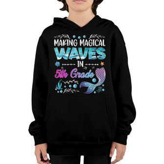 5Th Grade Cute Mermaid Girls 1St Day Of Back To School Youth Hoodie - Thegiftio UK
