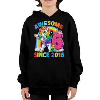 6 Year Old Gifts Girls Ns Flossing Unicorn 6Th Birthday Youth Hoodie - Thegiftio UK