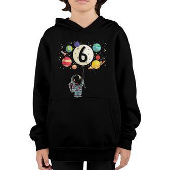 6 Years Old Birthday Boy Funny Gift Astronaut 6Th Birthday Funny Gift Graphic Design Printed Casual Daily Basic Youth Hoodie - Thegiftio UK