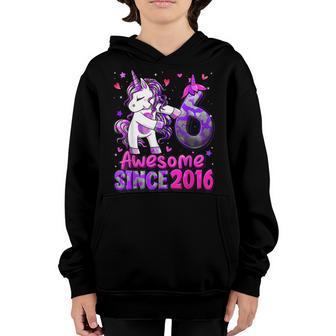 6 Years Old Unicorn Flossing 6Th Birthday Girl Unicorn Party V5 Youth Hoodie - Thegiftio UK