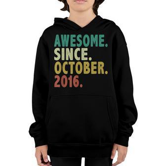 6Th Birthday Gift Vintage October 2016 6 Year Old Boy Girl Youth Hoodie - Thegiftio UK