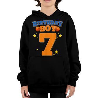 7 Years Old 7Th Birthday Basketball Gift For Boys Party V13 Youth Hoodie - Thegiftio UK