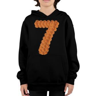 7 Years Old 7Th Birthday Basketball Gift For Boys Party V3 Youth Hoodie - Thegiftio UK