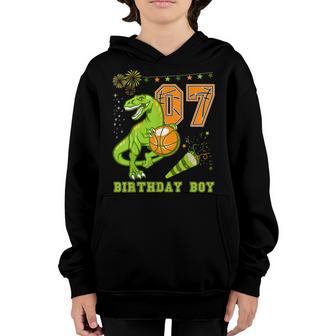 7 Years Old 7Th Birthday Basketball Gift For Boys Party V7 Youth Hoodie - Thegiftio UK