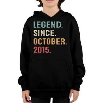 7 Years Old Gift Legend Since October 2015 7Th Birthday Boy Youth Hoodie - Thegiftio UK
