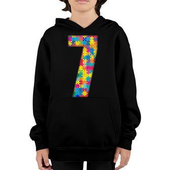 7 Years Old Gifts 7Th Birthday Autism Insert For Boy Girl Youth Hoodie - Thegiftio UK