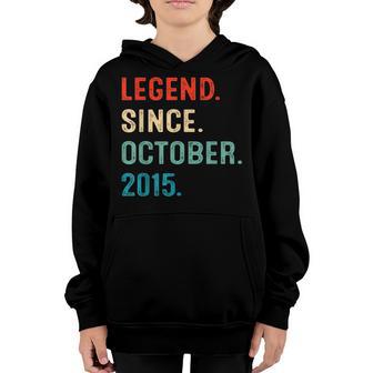 7 Years Old Gifts Legend Since October 2015 7Th Birthday Boy V14 Youth Hoodie - Thegiftio UK