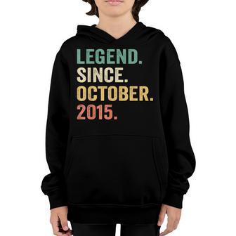 7 Years Old Gifts Legend Since October 2015 7Th Birthday Boy V17 Youth Hoodie - Thegiftio UK