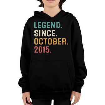 7 Years Old Gifts Legend Since October 2015 7Th Birthday Boy V6 Youth Hoodie - Thegiftio UK