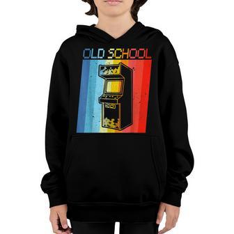 70S 80S 90S Vintage Retro Arcade Video Game Old School Gamer V7 Youth Hoodie - Thegiftio UK