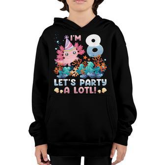 8 Year Old Axolotl Lover 8Th Birthday Gift Kids Boys Girls Youth Hoodie - Thegiftio UK
