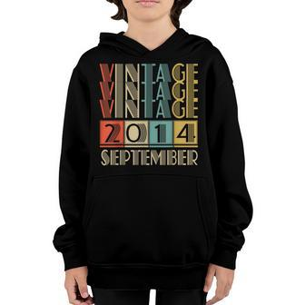 8 Year Old Gifts Vintage September 2014 8Th Birthday Boy Youth Hoodie - Thegiftio UK
