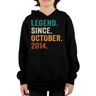 8 Years Old Gifts Legend Since October 2014 8Th Birthday Boy V4 Youth Hoodie - Thegiftio UK