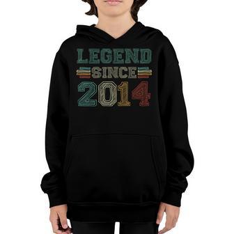 8 Years Old Legend Since 2014 8Th Birthday Youth Hoodie - Thegiftio UK