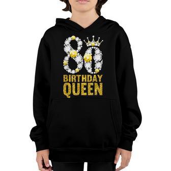 80 Year Old Gifts 80Th Birthday Queen Girl Diamond Crown Youth Hoodie - Thegiftio UK