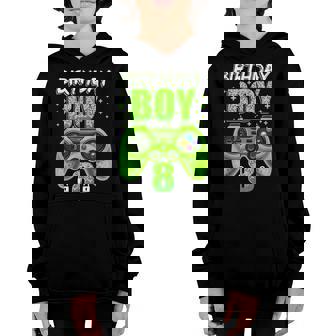 8Th Birthday Boy Video Games Gamer Gaming 8 Year Old Boys Youth Hoodie - Thegiftio