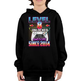 8Th Birthday Gift Level 8 Unlocked Awesome 2014 Video Game Youth Hoodie - Thegiftio UK