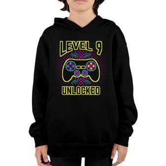 9 Year Old 9Th Video Gamer Gaming Birthday Party Boys Girls Youth Hoodie - Thegiftio UK