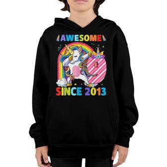 9 Year Old Gifts Girls Ns Dabbing Unicorn 9Th Birthday V2 Youth Hoodie - Thegiftio UK