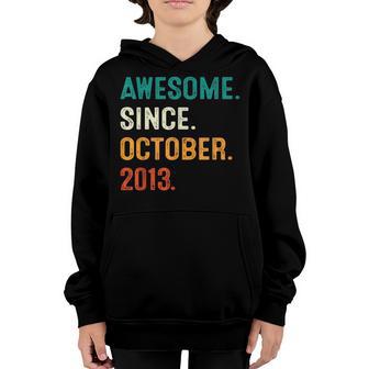 9 Years Old Gift 9Th Birthday Boy Awesome Since October 2013 V2 Youth Hoodie - Thegiftio UK
