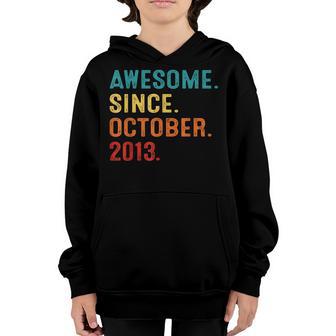 9 Years Old Gifts 9Th Bday Boy Awesome Since October 2013 Youth Hoodie - Thegiftio UK