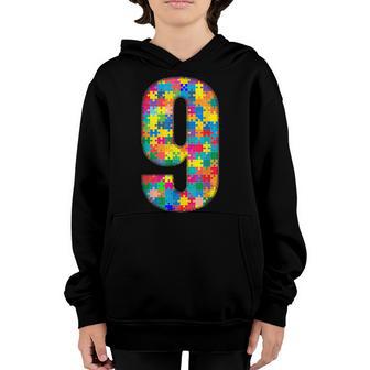 9 Years Old Gifts 9Th Birthday Autism Insert For Boy Girl Youth Hoodie - Thegiftio UK