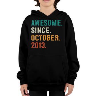 9 Years Old Gifts Awesome Since October 2013 9Th Bday Boy Youth Hoodie - Thegiftio UK