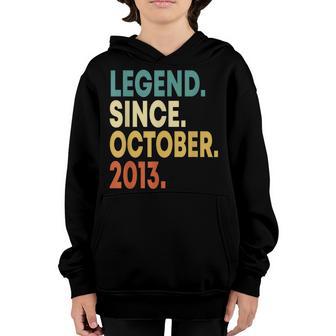 9Th Birthday Legend October 2013 9 Years Old Boys Girls Youth Hoodie - Thegiftio UK