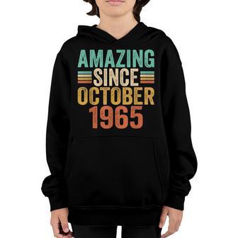 Amazing Since October 1965 57 Years Old 57Th Birthday Boys Youth Hoodie - Thegiftio UK
