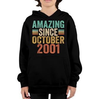 Amazing Since October 2001 21 Years Old 21St Birthday Boys Youth Hoodie - Thegiftio UK