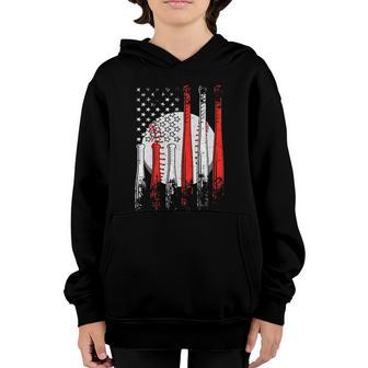 American Flag Vintage Baseball Flag Mom Dad Boys Girls Graphic Design Printed Casual Daily Basic Youth Hoodie - Thegiftio UK