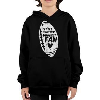 American Football Little Brother Biggest Fan Family Boys Youth Hoodie - Thegiftio UK