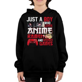 Anime Ramen Bowl Japanese Kawaii Video Gamer Gaming Boys Youth Hoodie - Thegiftio UK