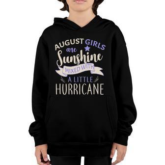 August Girls Are Sunshine Mixed With Hurricane Graphic Design Printed Casual Daily Basic Youth Hoodie - Thegiftio UK