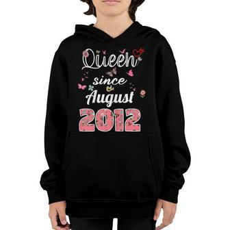 Awesome Since August 2012 Flowers 2012 August Birthday Youth Hoodie - Thegiftio UK