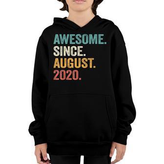 Awesome Since August 2020 2Nd Birthday Gifts 2 Yrs Old Boy Youth Hoodie - Thegiftio UK