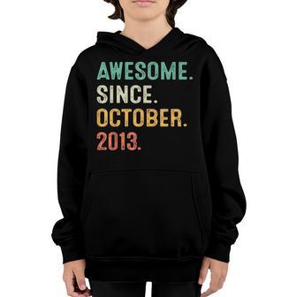 Awesome Since October 2013 9Th Birthday Gifts 9 Year Old Boy V3 Youth Hoodie - Thegiftio UK