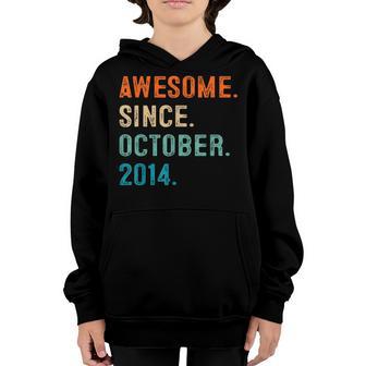 Awesome Since October 2014 8Th Birthday Gifts 8 Year Old Boy V2 Youth Hoodie - Thegiftio UK