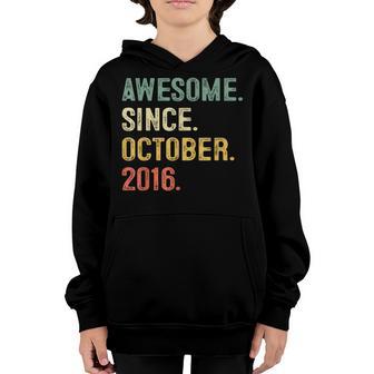 Awesome Since October 2016 6Th Birthday Gifts 6 Year Old Boy V2 Youth Hoodie - Thegiftio UK