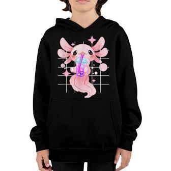 Axolotl Boba Tea Bubble Tea Anime Kawaii Neko For Girls N Youth Hoodie - Thegiftio UK
