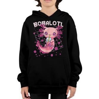 Axolotl Boba Tea Bubble Tea Kawaii Anime Japanese Neko Girls Youth Hoodie - Thegiftio UK
